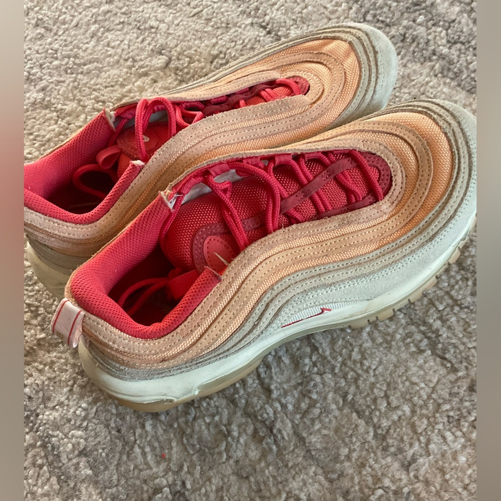 Nike Air Max 97 Red and Tan Shoes